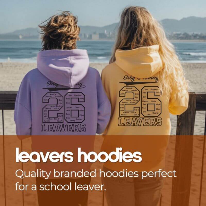 Quality branded hoodies perfect for a school leaver.